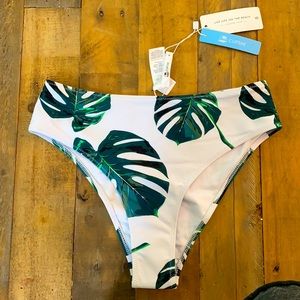 Cupshe high waist leafy bikini bottom small NWT